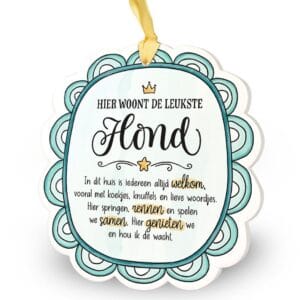 Kleurrijk Tegeltje - Hond