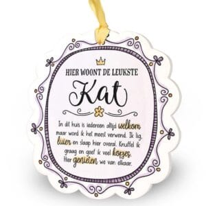 Kleurrijk Tegeltje - Kat