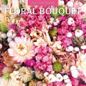 Red Robin Wall Kalender 2027 - Floral Bouquet