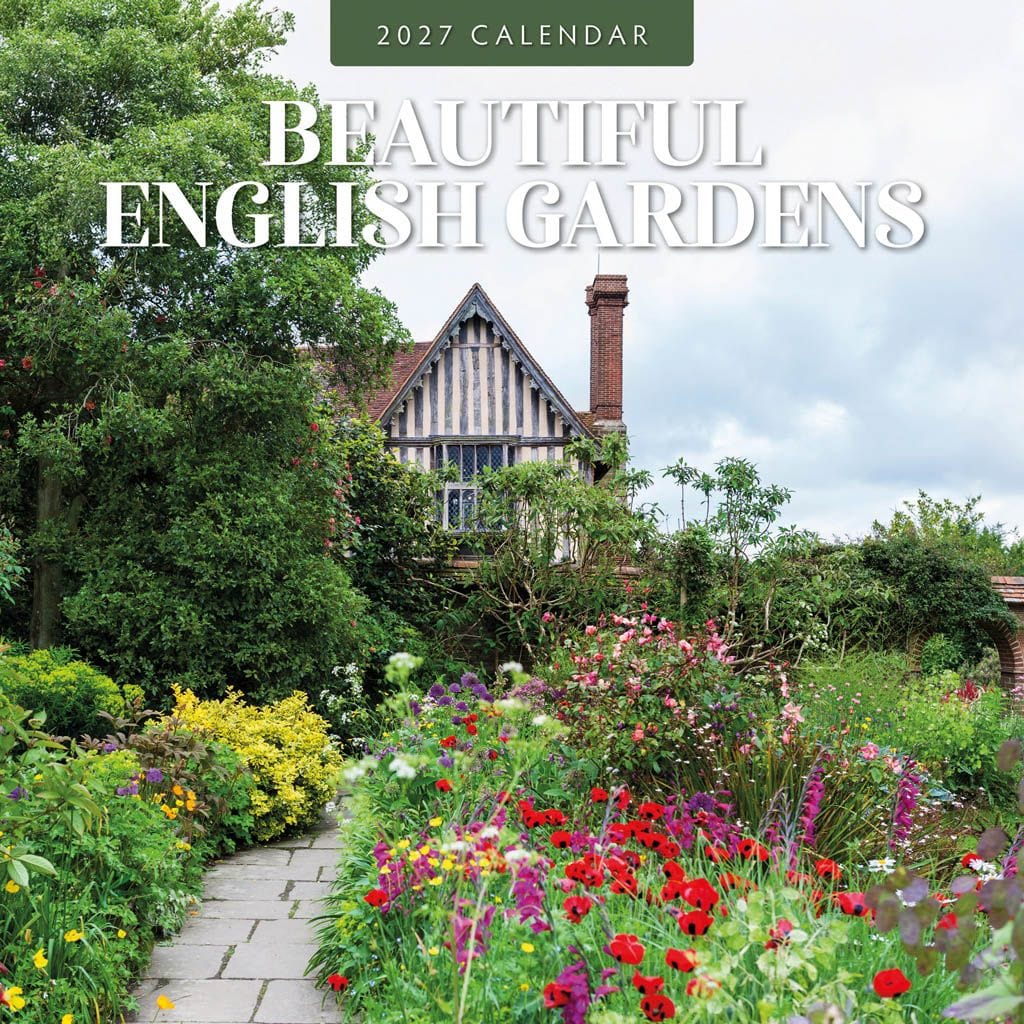 Red Robin Wall Kalender 2027 - Beautiful English Gardens