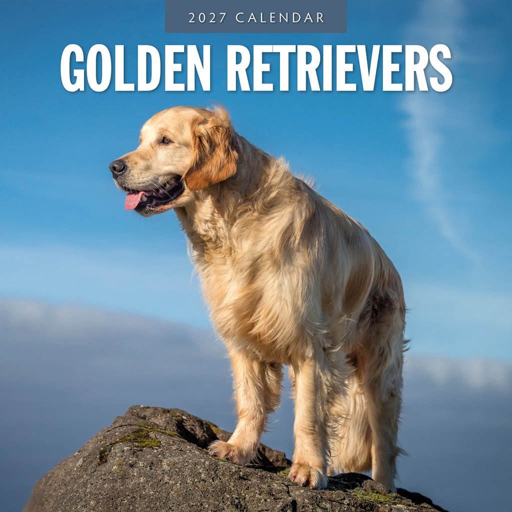 Red Robin Wall Kalender 2027 - Golden Retrievers