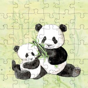 Animal Friends - Wenskaart met Puzzel - JPC010- Panda