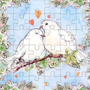 Animal Friends - Wenskaart met Puzzel - JPC030 - Pigeons