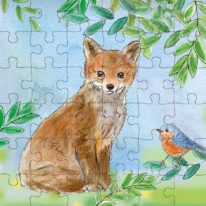 Animal Friends - Wenskaart met Puzzel - JPC032 - Fox