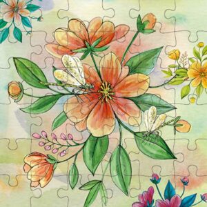 Animal Friends - Wenskaart met Puzzel - JPC034 - 3 Flowers