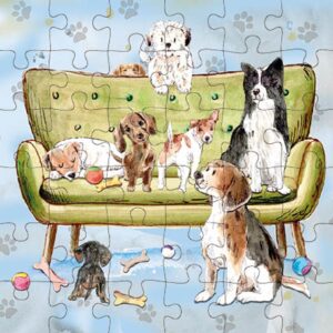 Animal Friends - Wenskaart met Puzzel - JPC037- Dogs