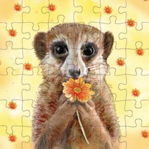 Animal Friends - Wenskaart met Puzzel - JPC040- Meerkat