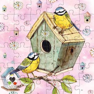 Animal Friends - Wenskaart met Puzzel - JPC044 - Birdhouses