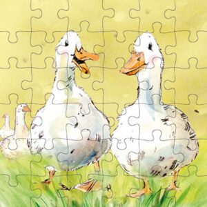 Animal Friends - Wenskaart met Puzzel - JPC045 - Geese