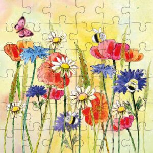 Animal Friends - Wenskaart met Puzzel - JPC005- Wild Flowers
