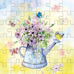 Animal Friends - Wenskaart met Puzzel - JPC007 - Flower Jug